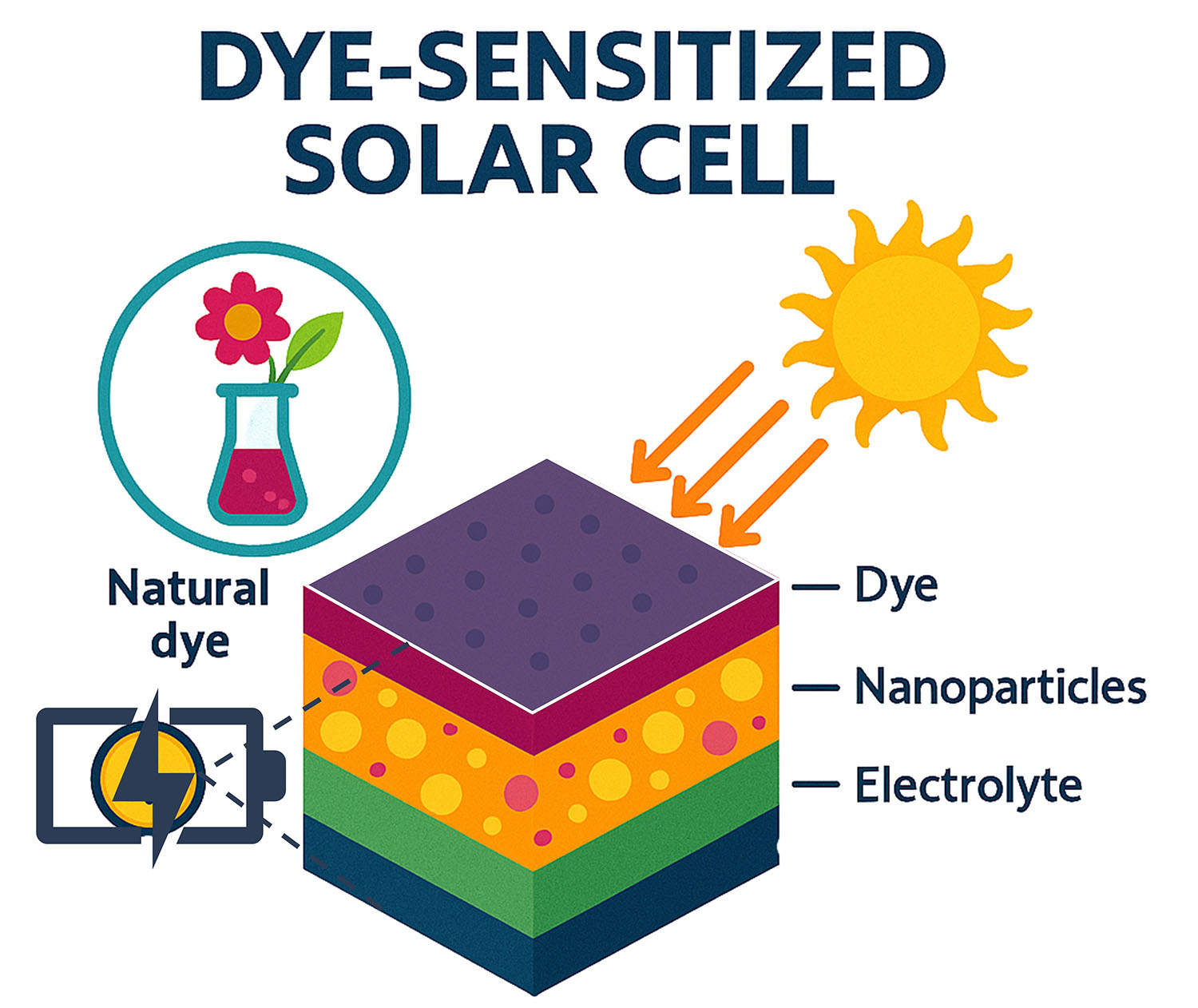 Infographic of Dye-Sensitized Solar Cells